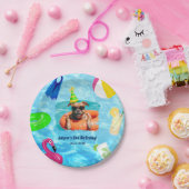 パピーポーティ誕生日ドッグプールパーティー ペーパープレート (パーティー)