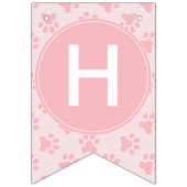 パピーポーティ誕生日パーティーのバナーピンク バンティングフラッグ (第2の旗)