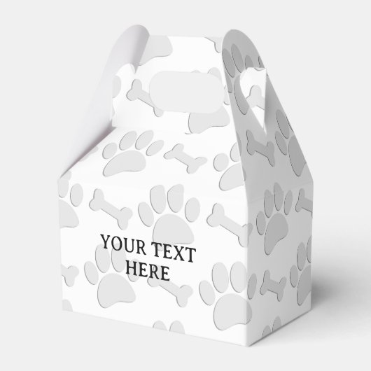 パピーポープリントとボーンカスタム文字個人 フェイバーボックス (正面サイド)