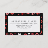 パピーポープリントデザイン |白黒とピンク 名刺 (裏面)