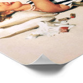 パピーラバーピンアップガール – レトロピンナップアート ポスター (角)