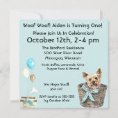 パピーラブカスタマイズ誕生日招待状 招待状 (裏面)