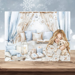 パピーラブコージーウィンターウォーター色 シーズンポストカード