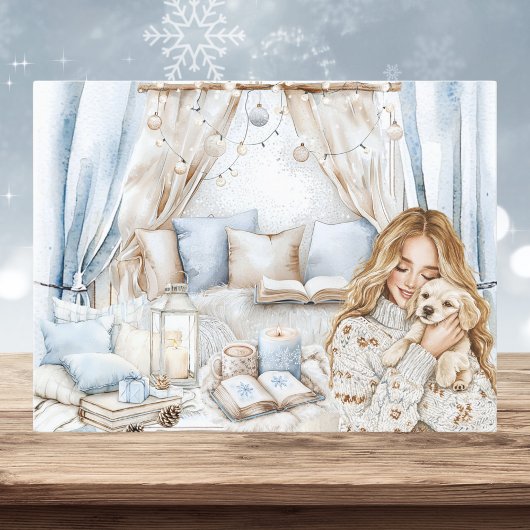 パピーラブコージーウィンターウォーター色 シーズンポストカード