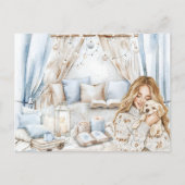 パピーラブコージーウィンターウォーター色 シーズンポストカード (正面)