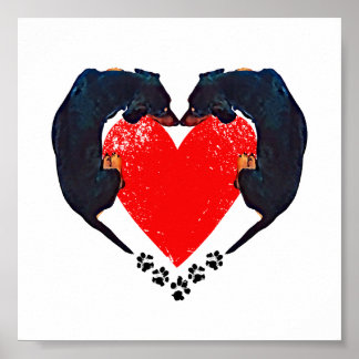 'パピーラブデックスアートプリント ポスター