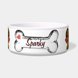 パピーラブ名前をカスタムする ボウル