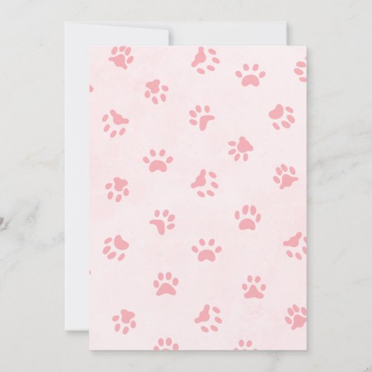 パピー恋人の誕生日パーティーの招待子供へ 招待状 (裏面)