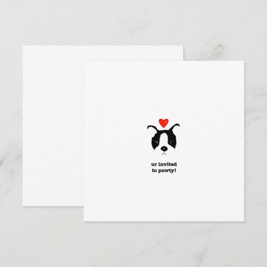 パピー招待状 招待状 (正面/裏面)