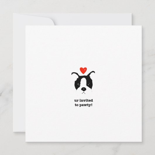 パピー招待状 招待状 (正面)