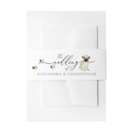 パピー犬のオーナー結婚の書 招待状ベリーバンド