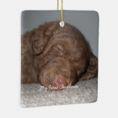 パピー私の初めてのクリスマス写真オーナメント セラミックオーナメント (右)
