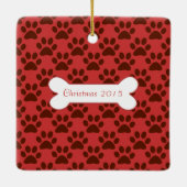 パピー私の初めてのクリスマス写真オーナメント セラミックオーナメント (裏面)