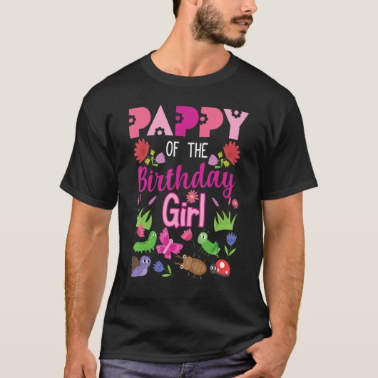 パピー誕生日ガールバグ虫日パーティー Tシャツ (正面)