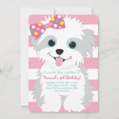 パピー誕生日ポーティ招待状 招待状 (正面)