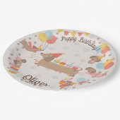 パピー誕生日ポーティ紙プレート ペーパープレート (アングル)