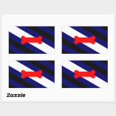 パピー遊プライドフラグ長方形ステッカー光沢4 長方形シール (シート)