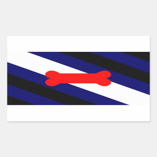 パピー遊プライドフラグ長方形ステッカー光沢4 長方形シール