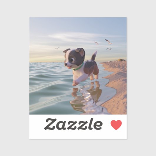 パピー遊漫画のビーチシール シール (シート)