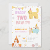 パピー2nd誕生日レディ2パティドッグテーマ 招待状 (正面)