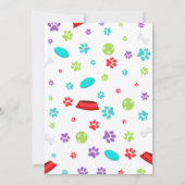 パピー パーティーまたはペットを迎えるパーティーの招待状 招待状 (裏面)