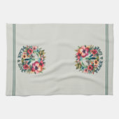 パピー&フローラ70年代レトロ「平和と愛」平和サイン キッチンタオル (横)