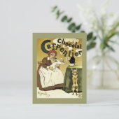 パピー、子猫、ホットチョコレート ポストカード (スタンド正面)