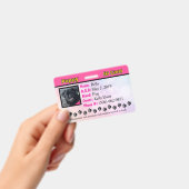 パピーIDカードバッジ – ピンク バッジ (手持ち)