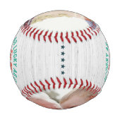 パピ最高のー |家族パーソナライズされたの写真 野球ボール (裏面)