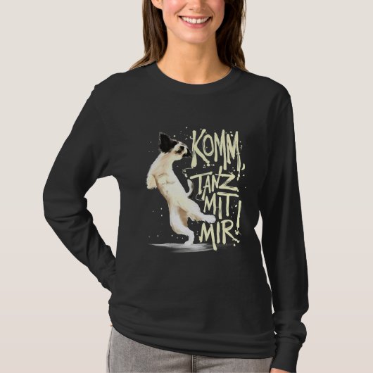 パピ来ロンドッグと一緒に踊る Tシャツ (正面)