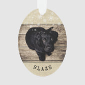 パピ素朴ー栽培ドッグスノーフレーク2フォトキープサケ オーナメント (正面)