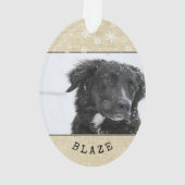 パピ素朴ー栽培ドッグスノーフレーク2フォトキープサケ オーナメント (裏面)