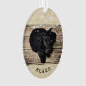 パピ素朴ー栽培ドッグスノーフレーク2フォトキープサケ オーナメント (正面)