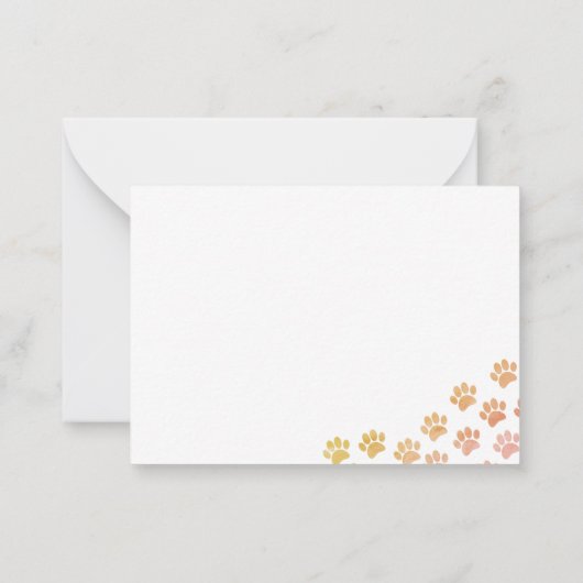 パピ絵を描ーの前刷 ノートカード (裏面)