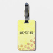 パピ色彩の鮮やかーポープリントオールド紙名前をカスタムする ラゲッジタグ (裏面縦)