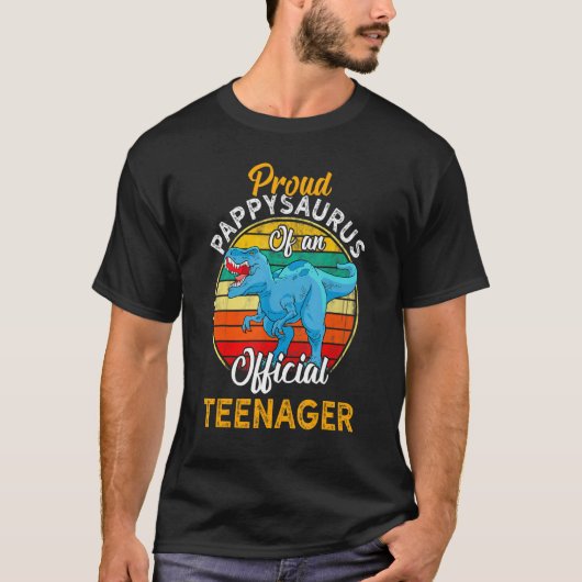 パピ誇りを持ったサウルス恐竜公式10代の若者13アイ Tシャツ (正面)