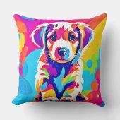 パピ鮮やかー芸術 クッション (正面)