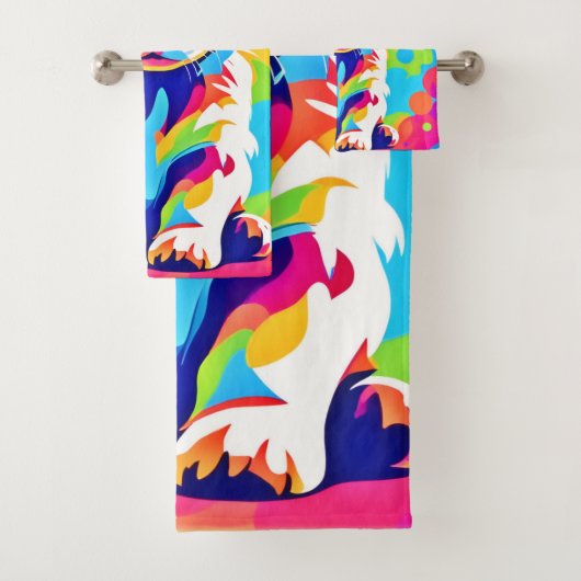 パピ鮮やかー芸術 バスタオルセット (インサイチュ)