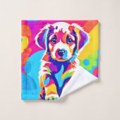 パピ鮮やかー芸術 バスタオルセット (ウォッシュタオル)