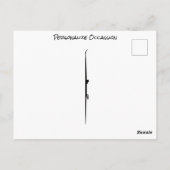 パフおもしろいィンダウンヒルスキーパウダーパフスキートリップ ポストカード (裏面)