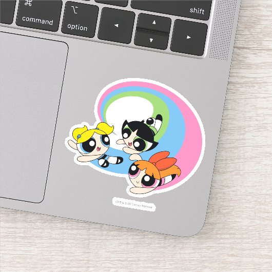 パフの女の子が空を飛ぶ シール (詳細)