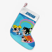 パフの女の子が空を飛ぶ スモールクリスマスストッキング (正面 (吊り時))