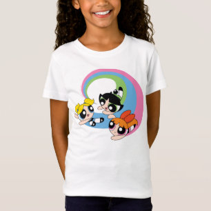 パフの女の子が空を飛ぶ Tシャツ