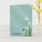 パフの花で蝶々を元気に カード (黄色い花)