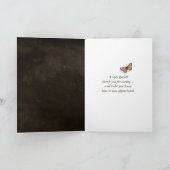 パフの花の蝶ありがとう カード (内部)