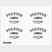 パファイファービッグサー州パーク,カリフォルニア 長方形シール (シート)