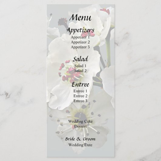 パフィオペディラムの花が交じり合う メニュー (正面)