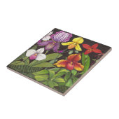 パフィオペディルムの女性スリッパ蘭のタイル タイル (側面)