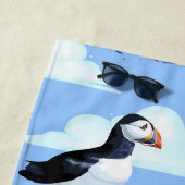 パフィンかわいい大西洋海鳥 ビーチタオル (インサイチュ)