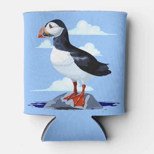 パフィンかわいい大西洋海鳥 缶クーラー (正面)